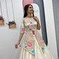 Ivory Simar Cosmos Embroidered Crop Top Lehenga Set with Sequins & Coding Work – Festive Party Wear