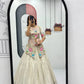 Ivory Simar Cosmos Embroidered Crop Top Lehenga Set with Sequins & Coding Work – Festive Party Wear