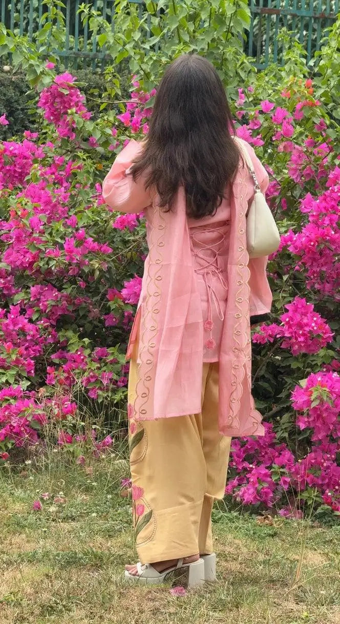 Ivory Sunflower Farshi Suit