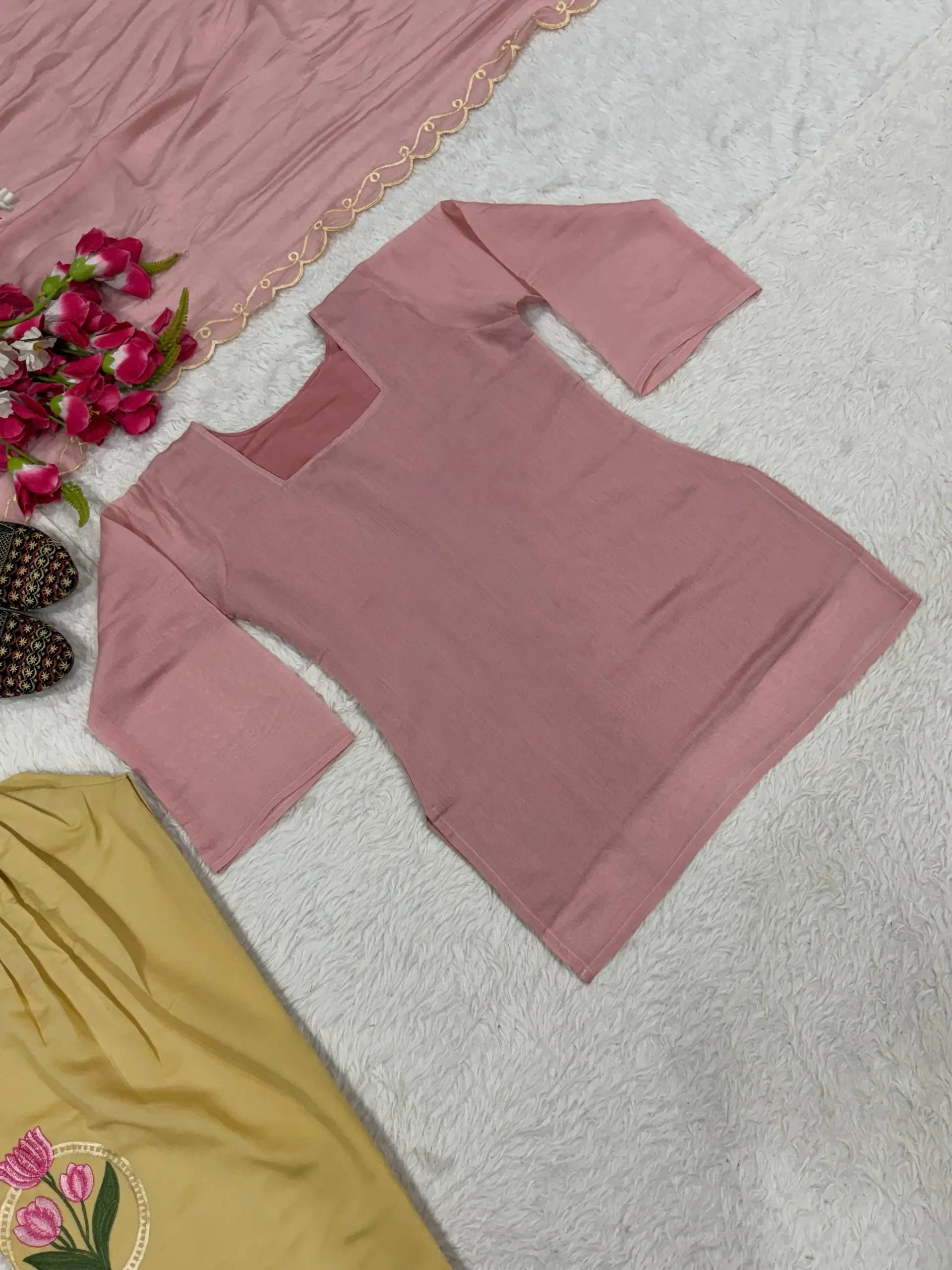 Ivory Sunflower Farshi Suit