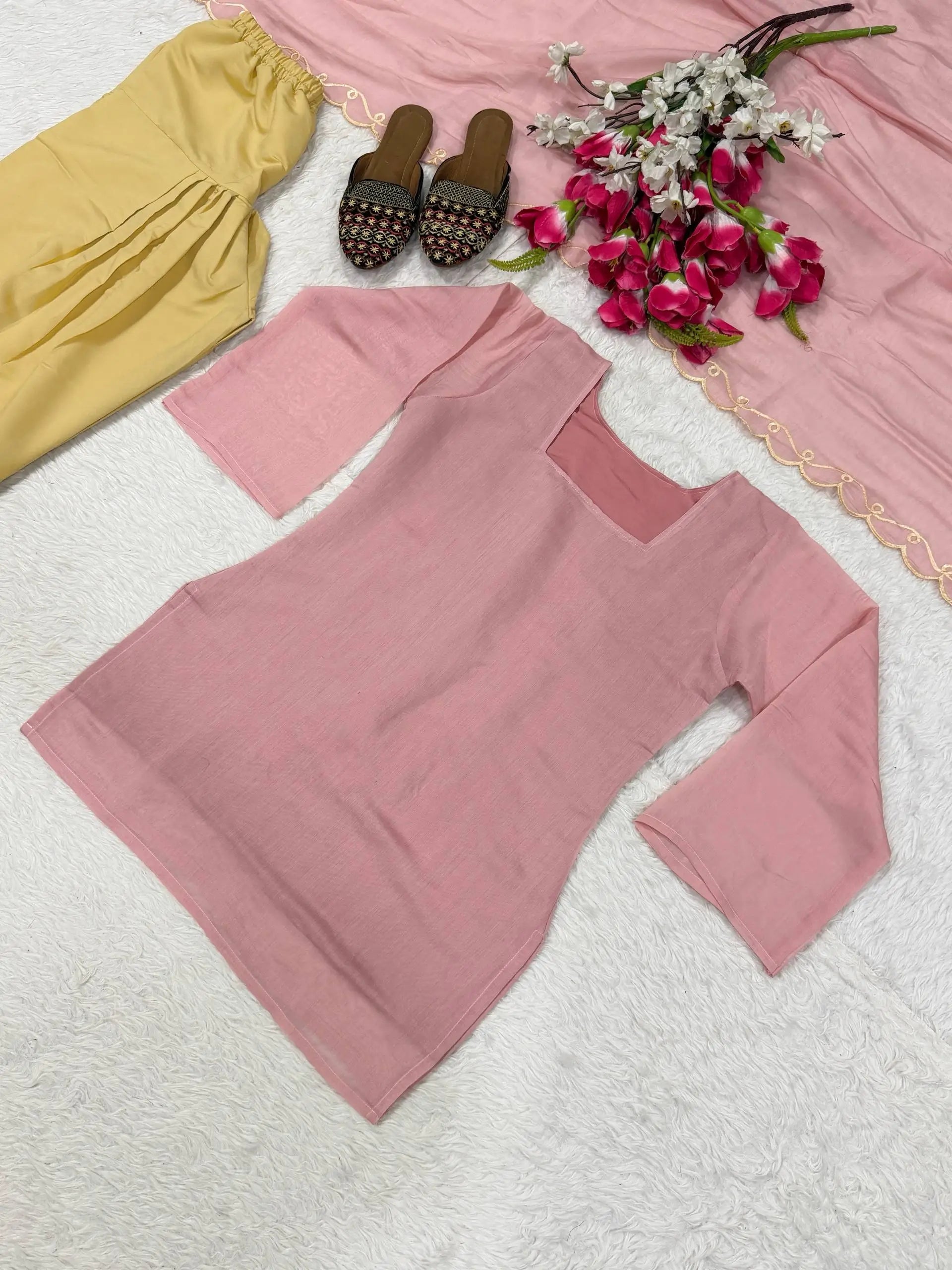 Ivory Sunflower Farshi Suit