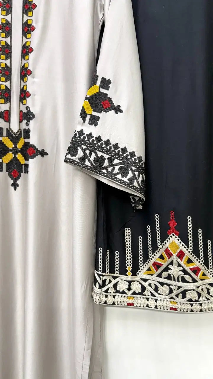 Ivory Threadwork Palazzo Suit