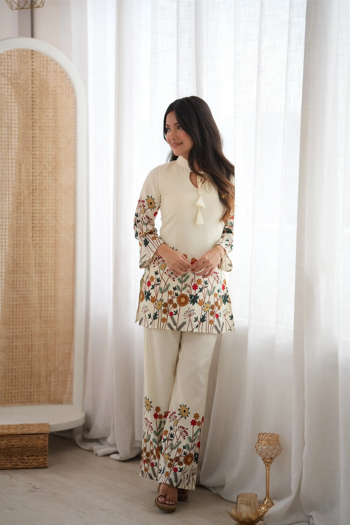 Ivory Wildflower Print Co-ord Set
