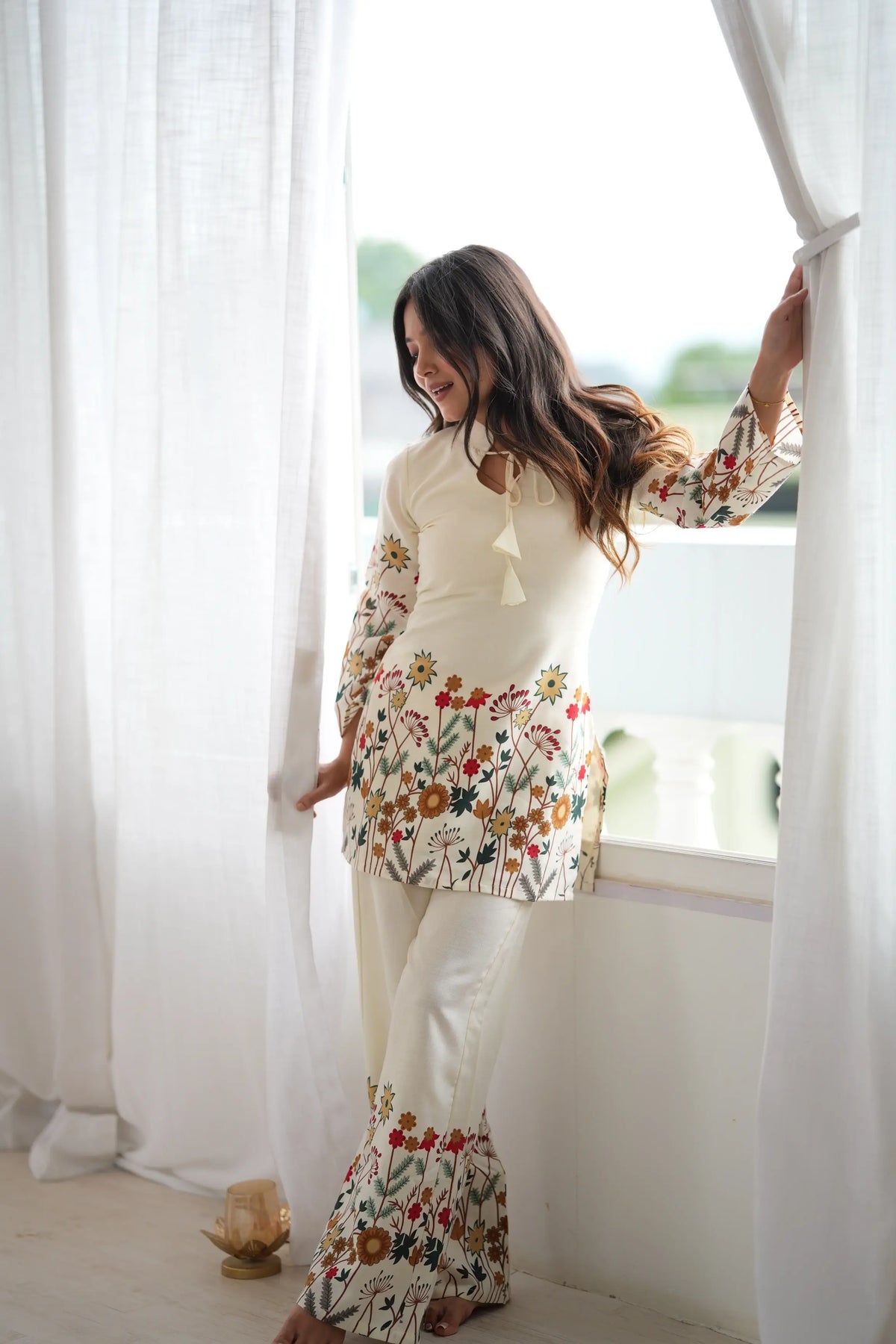 Ivory Wildflower Print Co-ord Set