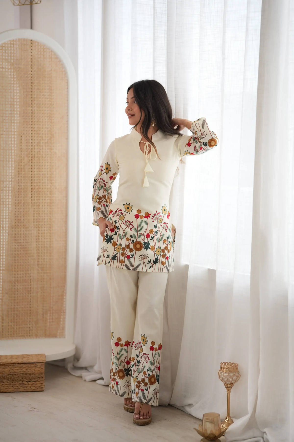 Ivory Wildflower Print Co-ord Set
