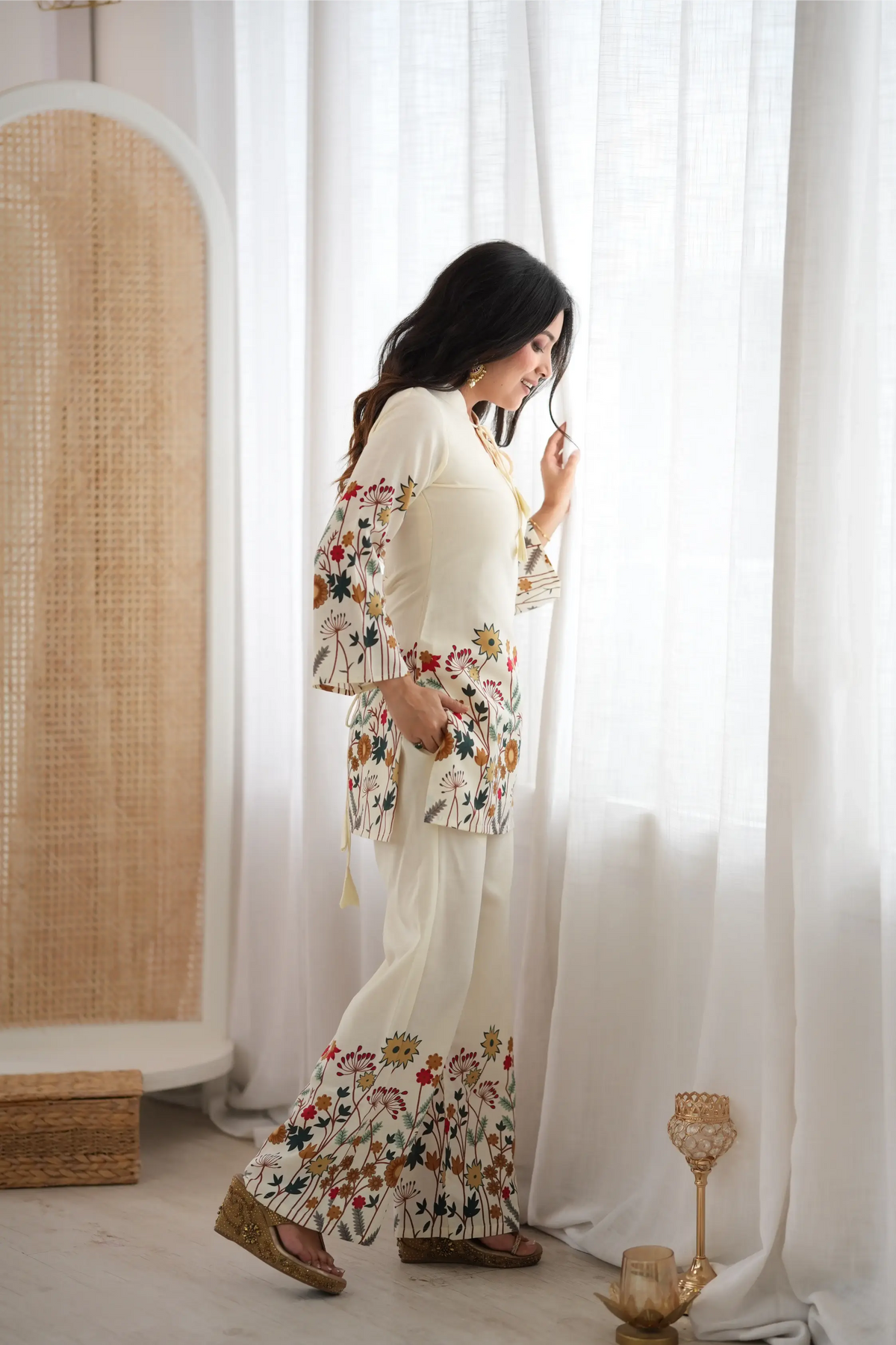 Ivory Wildflower Print Co-ord Set