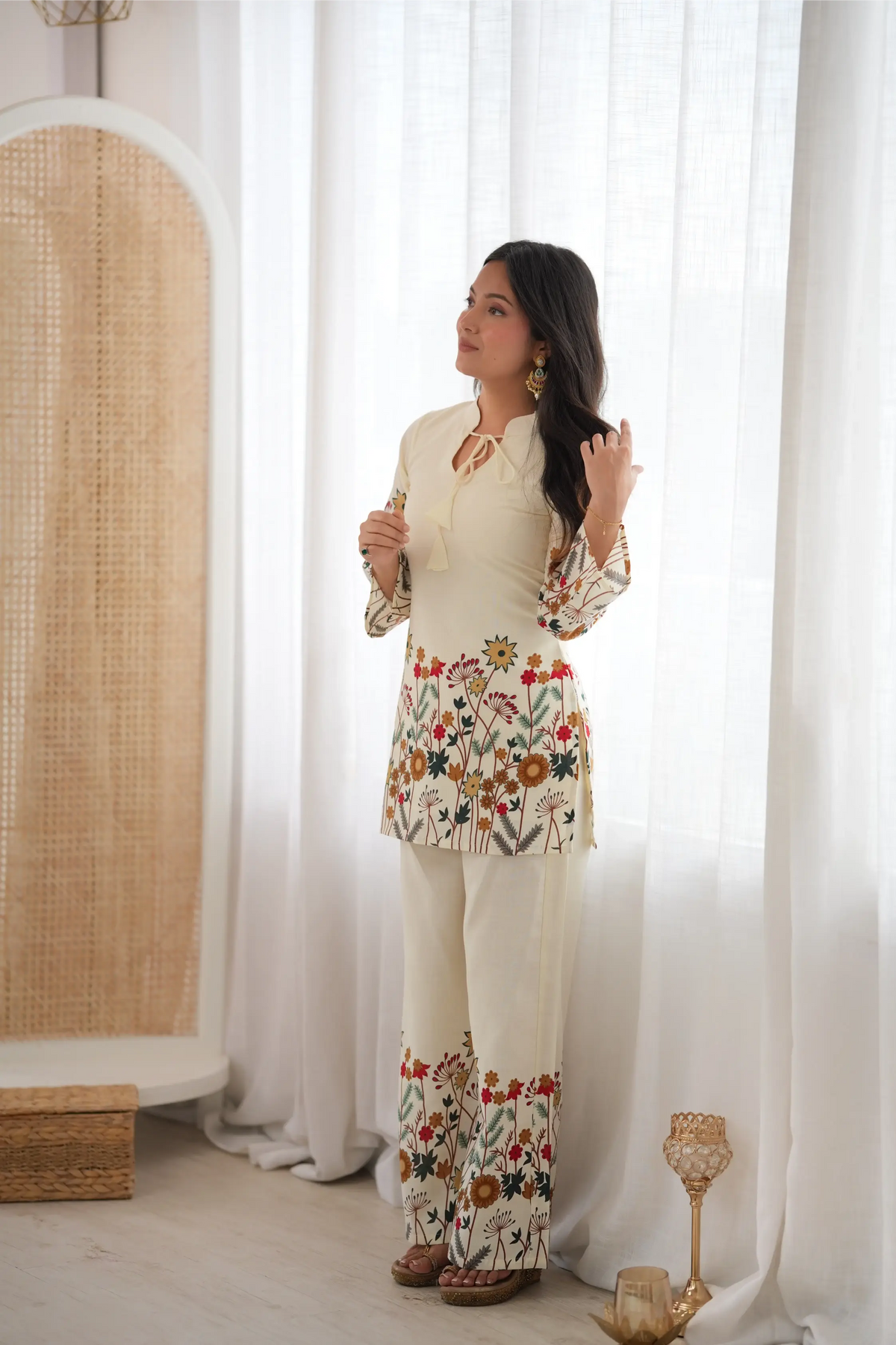 Ivory Wildflower Print Co-ord Set