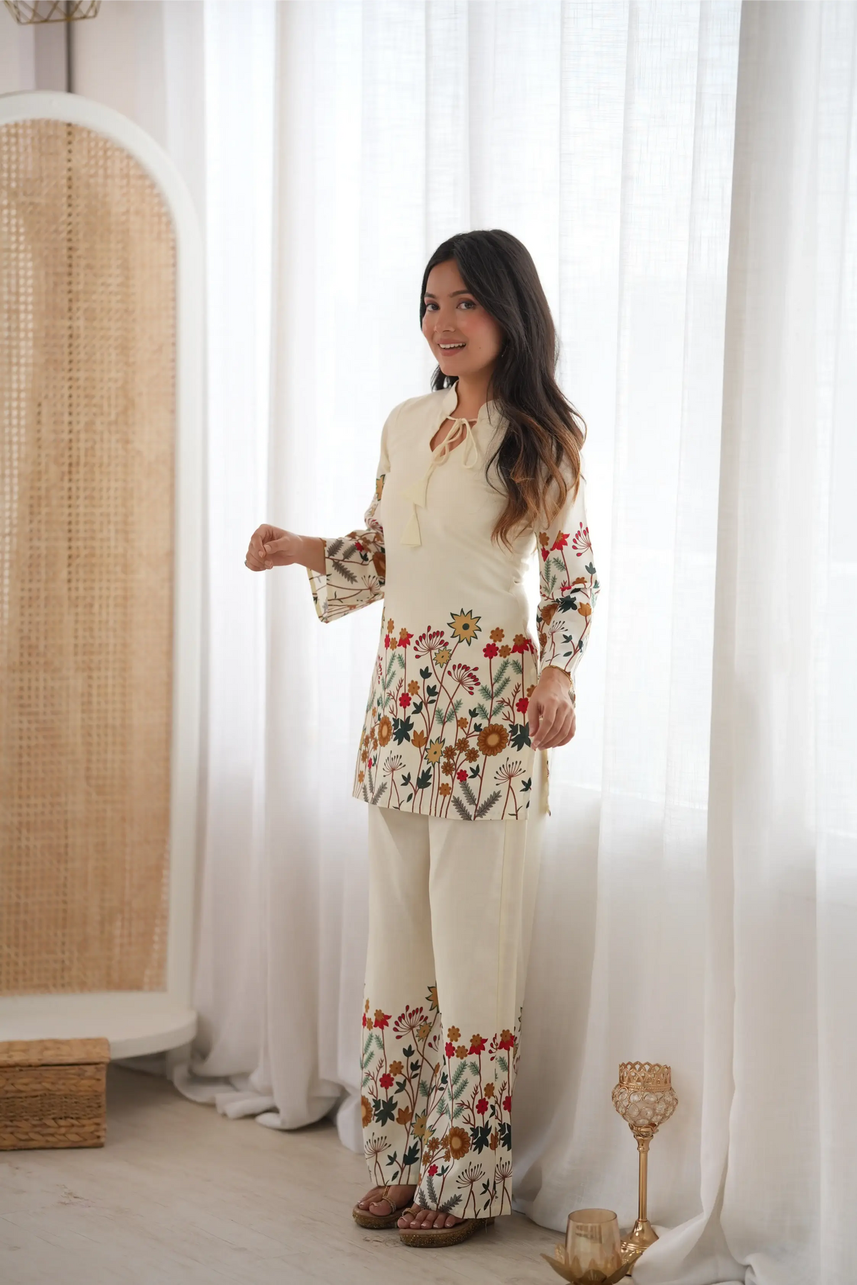 Ivory Wildflower Print Co-ord Set