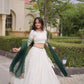 Ivory Zari Temple Lehenga Set
