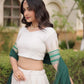 Ivory Zari Temple Lehenga Set