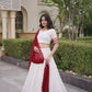 Ivory Zari Temple Lehenga Set