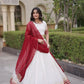 Ivory Zari Temple Lehenga Set