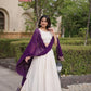 Ivory Zari Temple Lehenga Set