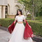 Ivory Zari Temple Lehenga Set