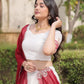 Ivory Zari Temple Lehenga Set