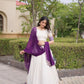 Ivory Zari Temple Lehenga Set