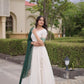 Ivory Zari Temple Lehenga Set