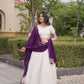 Ivory Zari Temple Lehenga Set