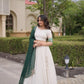 Ivory Zari Temple Lehenga Set