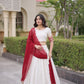 Ivory Zari Temple Lehenga Set