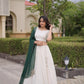 Ivory Zari Temple Lehenga Set