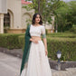 Ivory Zari Temple Lehenga Set