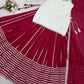 Ivory and Rani Pink Fendy Silk Lehenga Set with Real Mirror Work and Lace Detail
