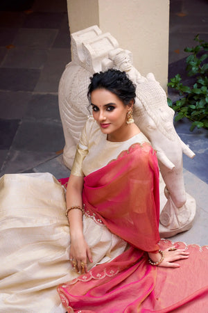 Jacquard Chex Zari Weaving Lehenga Set with Dupatta