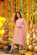 Jacquard Cotton Straight Kurta