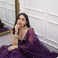 Jacquard Silk Anarkali Suit with Weaving & Lace Detailing