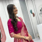Jacquard Silk Lehenga with Banarasi Saree Style Drape for partys