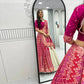 Jacquard Silk Lehenga with Banarasi Saree Style Drape for partys