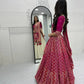 Jacquard Silk Lehenga with Banarasi Saree Style Drape for partys
