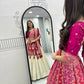 Jacquard Silk Lehenga with Banarasi Saree Style Drape for partys