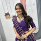 Jacquard Silk Lehenga with Banarasi Saree Style Drape for partys