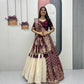 Jacquard Silk Lehenga with Banarasi Saree Style Drape for partys