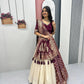 Jacquard Silk Lehenga with Banarasi Saree Style Drape for partys