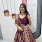 Jacquard Silk Lehenga with Banarasi Saree Style Drape for partys
