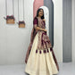 Jacquard Silk Lehenga with Banarasi Saree Style Drape for partys
