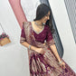 Jacquard Silk Lehenga with Banarasi Saree Style Drape for partys