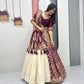 Jacquard Silk Lehenga with Banarasi Saree Style Drape for partys