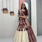 Jacquard Silk Lehenga with Banarasi Saree Style Drape for partys