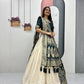 Jacquard Silk Lehenga with Banarasi Saree Style Drape for partys