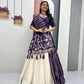 Jacquard Silk Lehenga with Banarasi Saree Style Drape for partys