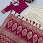 Jacquard Silk Lehenga with Banarasi Saree Style Drape for partys