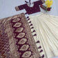 Jacquard Silk Lehenga with Banarasi Saree Style Drape for partys