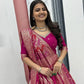 Jacquard Silk Lehenga with Banarasi Saree Style Drape for partys