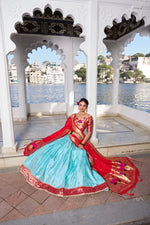 Jacquard Silk Paithani Zari Weaving Lehenga Set