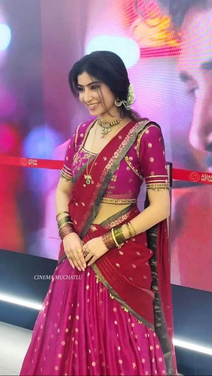Jacquard Soft Silk Lehenga Choli Set for Festive and Wedding Wear