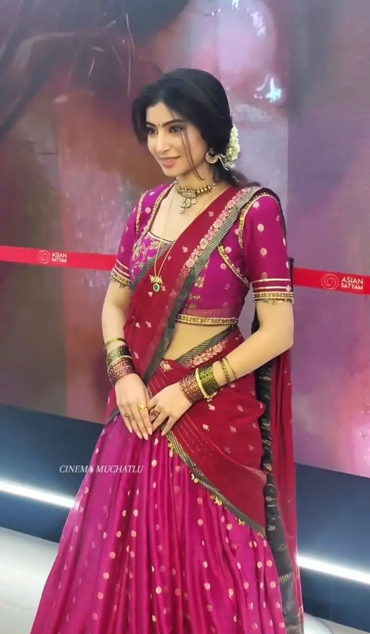 Jacquard Soft Silk Lehenga Choli Set for Festive and Wedding Wear